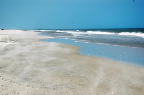 Blowing sand